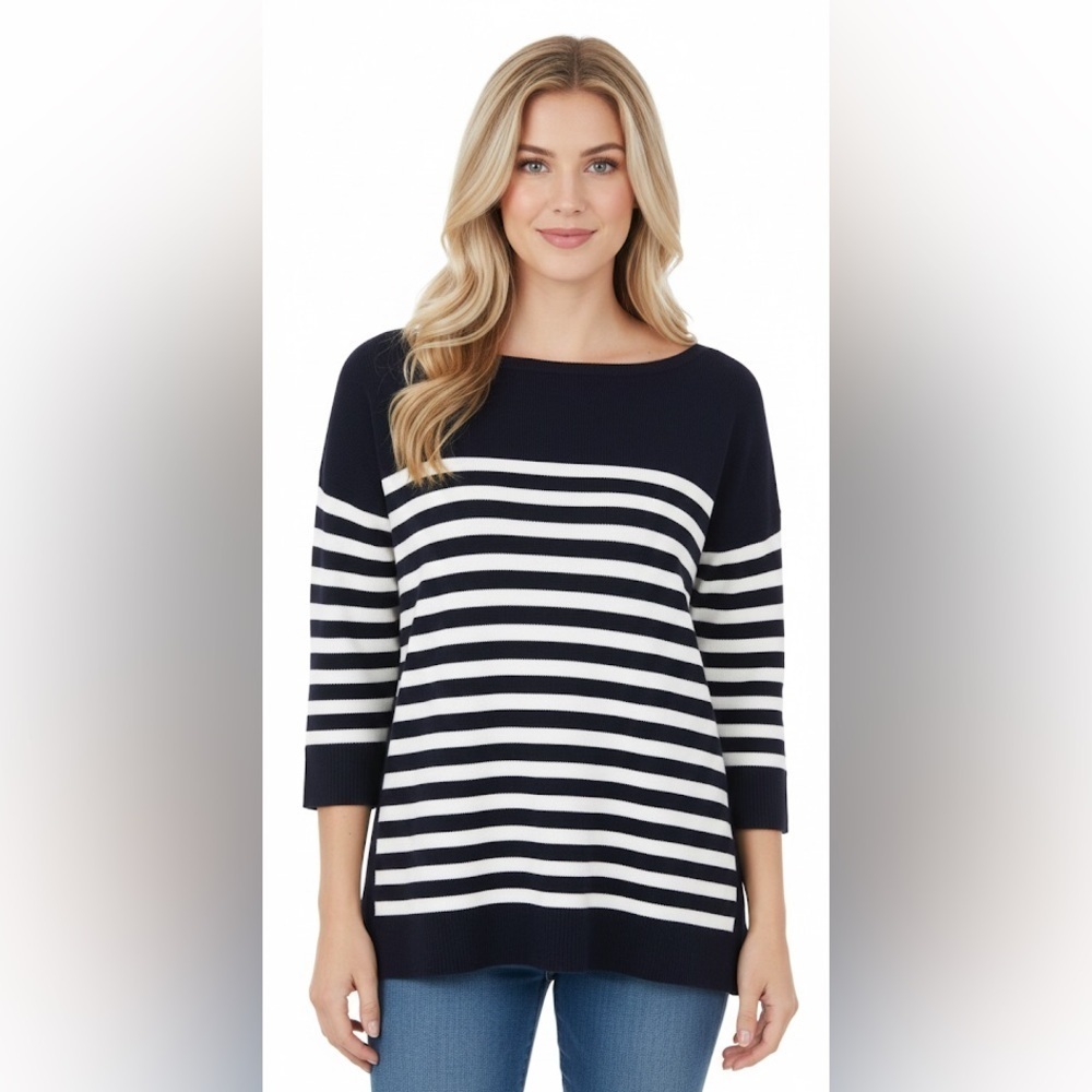 Laura Scott sweater striped size 1X
